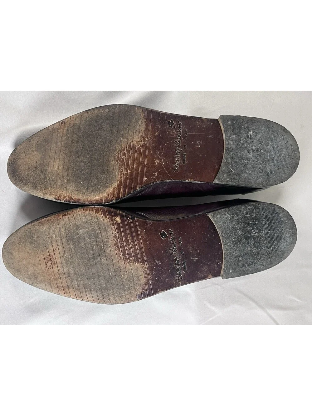 Stanley Blacker Burgundy Leather Tassel Loafers 10M